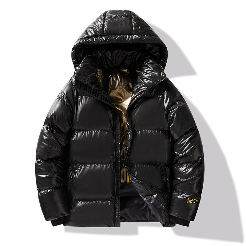 Buy Loose-Fit Black Gold Cotton-Padded Hooded Down Jacket Online
global swanky 3