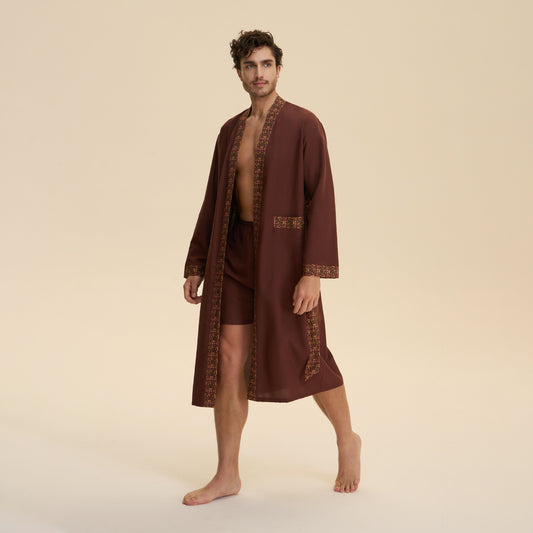 Buy Loose Casual Middle Eastern Style Cotton Nightgown for Couples global swanky 1 