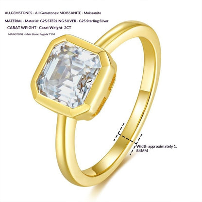 Buy Luxury Pagoda-Cut Diamond Ring in Minimalist Style globalswanky 4
