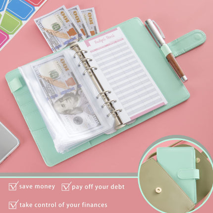 Buy Macaron Loose-Leaf Leather Notebook with Zipper Wallet Bag global swanky 1  