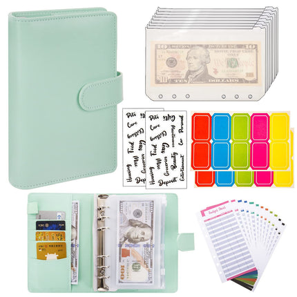 Buy Macaron Loose-Leaf Leather Notebook with Zipper Wallet Bag global swanky 3