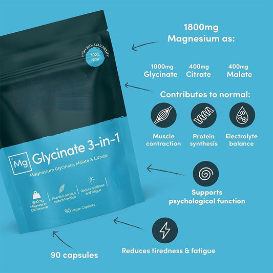 Buy Magnesium Glycinate 3-in-1 Dietary Supplement Capsules global swanky 2