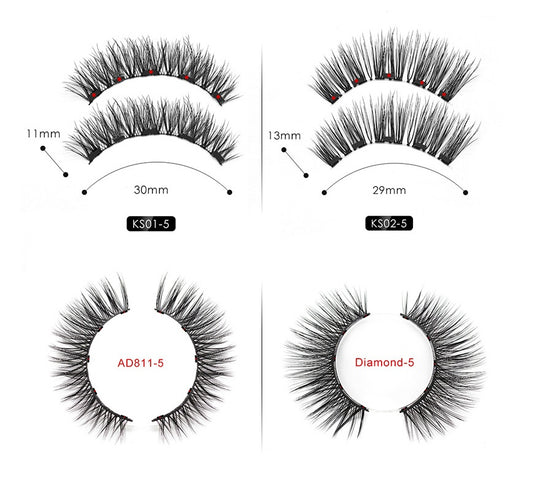 Buy Magnetic Liquid Eyeliner with False Eyelashes and Tweezer global swanky 3