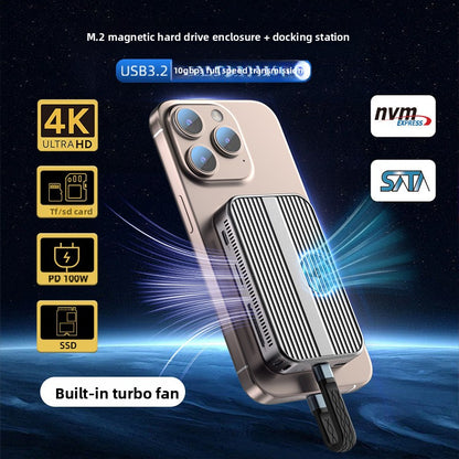 Buy Magnetic M.2 NVMe SATA Drive Enclosure with Docking Station global swanky 1