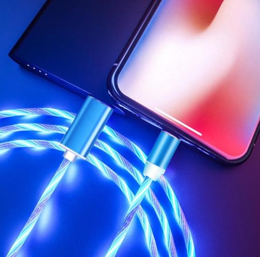 Buy Magnetic Streamer Flowing Light Data Cable for iPhone Type-C globalswanky 02