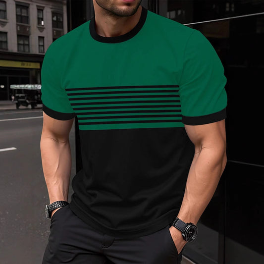 Buy Men’s Crew Neck Casual Shirt – Minimalist Short Sleeve global swanky 2