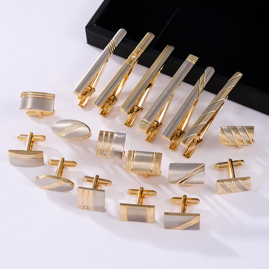 Buy Men’s Formal Business Cufflinks & Tie Clip Set Online globalswanky 01