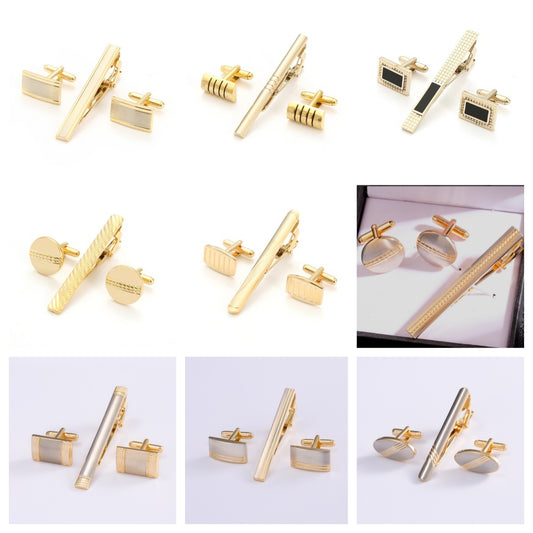 Buy Men’s Formal Business Cufflinks & Tie Clip Set Online globalswanky 02