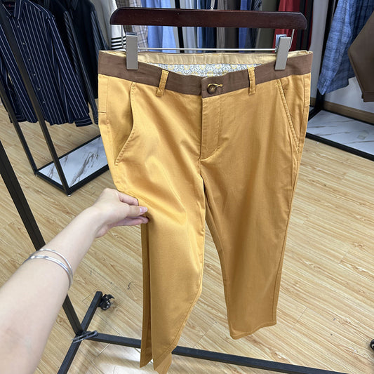 Buy Men’s Skin-Friendly Breathable Slim-Fit Cropped Pants global swanky 3