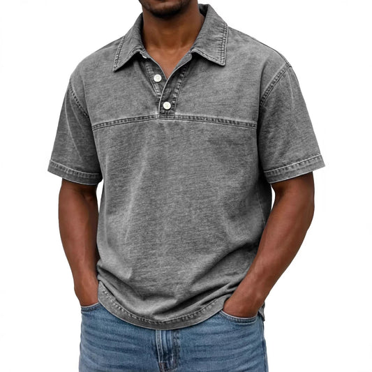 Buy Men’s Solid-Color Vintage Short Sleeve Lapel Polo
global swanky 3