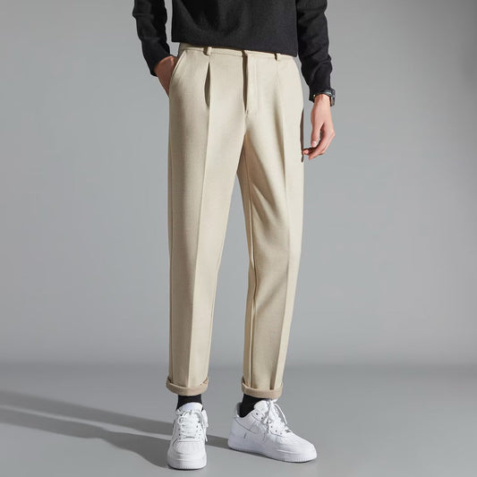 Buy Men’s Stylish Slim-Fit Wool Casual Pants Online global swanky 1