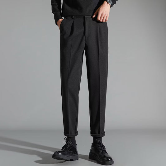 Buy Men’s Stylish Slim-Fit Wool Casual Pants Online global swanky 2