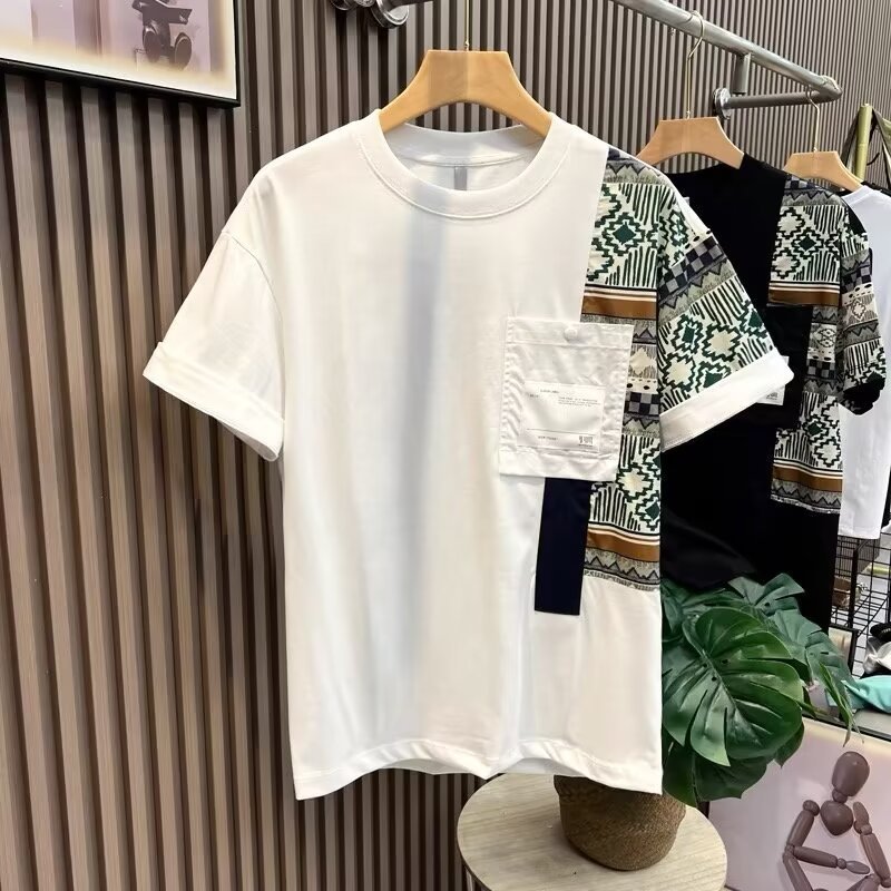 Buy Men's T-shirt Summer Work Style Color Matching Top global swanky 1