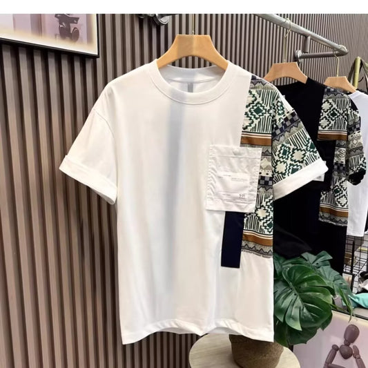 Buy Men's T-shirt Summer Work Style Color Matching Top global swanky 2