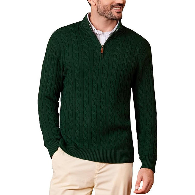 Buy Men's Thermal Knit, Top With Half Zip And Long Sleeves. global swanky 2