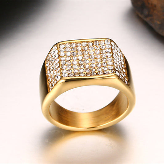 Buy Men’s Titanium Steel Diamond Ring Online Today globalswanky 01