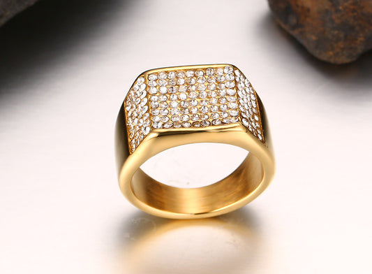 Buy Men’s Titanium Steel Diamond Ring Online Today globalswanky 02