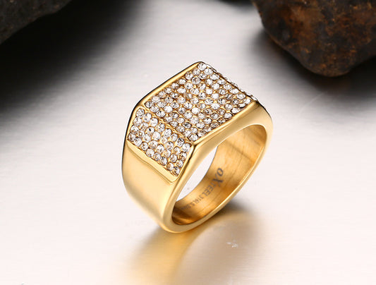 Buy Men’s Titanium Steel Diamond Ring Online Today globalswanky 03