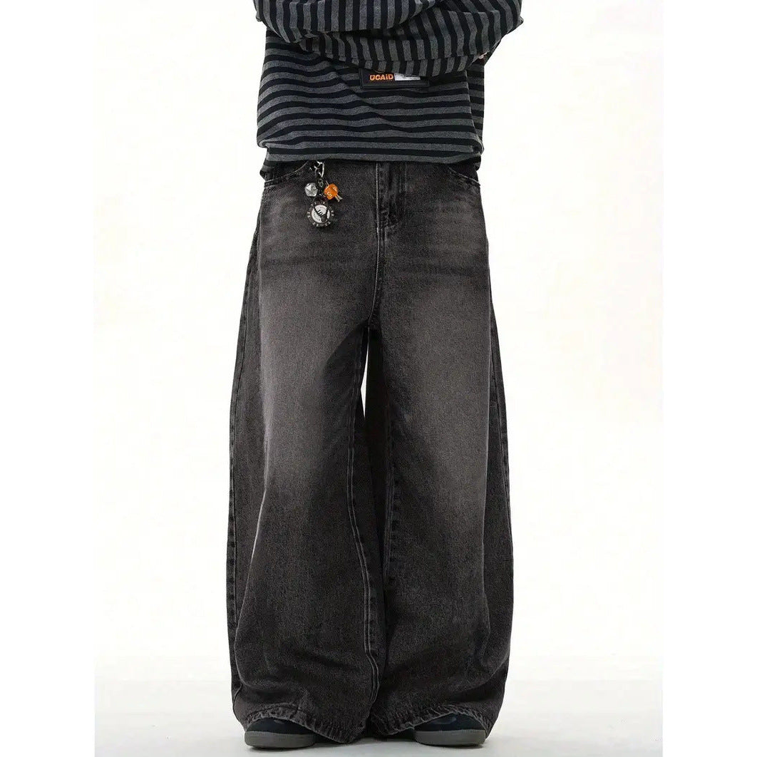 Buy Mens High-Street Relaxed Wide-Leg Pants Online global swanky 2
