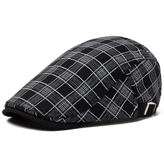 Buy Mens Summer Plaid Beret Lightweight Fashionable Headwear global swanky 2