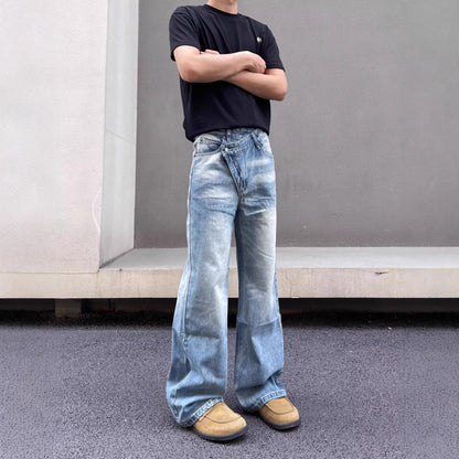 Buy Mens Vintage Washed and Distressed Denim Jeans Online global swanky 3