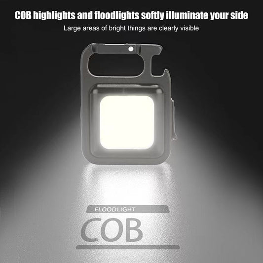 Buy Mini Portable COB LED Keychain Flashlight USB Rechargeable global swanky 1