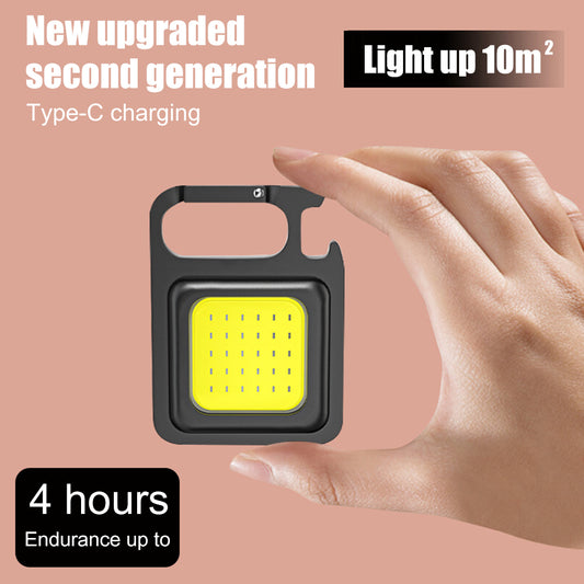 Buy Mini Portable COB LED Keychain Flashlight USB Rechargeable global swanky 2