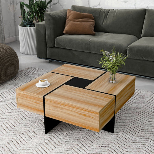 Buy Modern Coffee Table with 4 Hidden Storage Compartments Design Global swanky 1