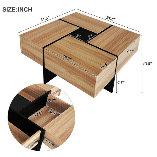 Buy Modern Coffee Table with 4 Hidden Storage Compartments Design Global swanky 3