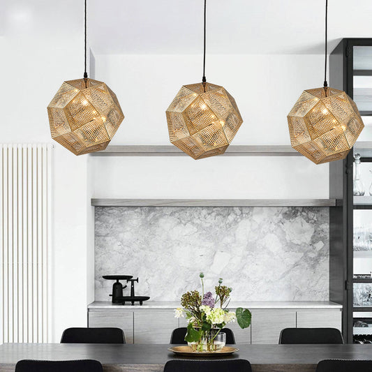 Buy Modern Grid Pendant Light Polyhedral Ball Decorative Lamp global swanky 1