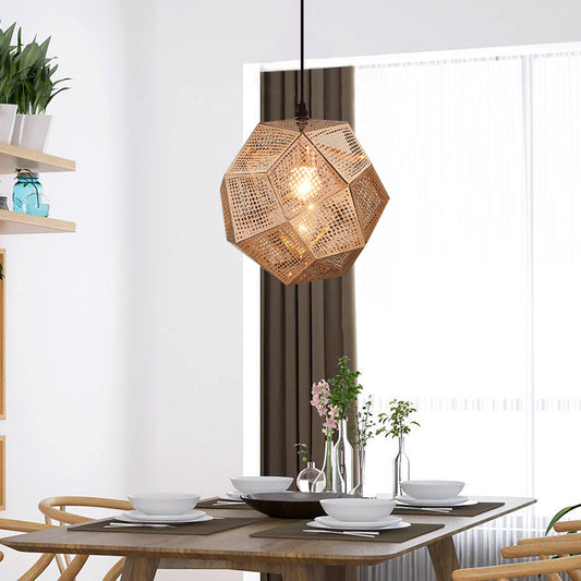 Buy Modern Grid Pendant Light Polyhedral Ball Decorative Lamp global swanky 2