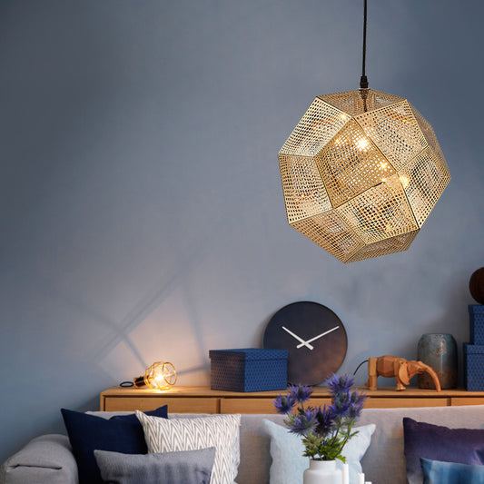 Buy Modern Grid Pendant Light Polyhedral Ball Decorative Lamp global swanky 3