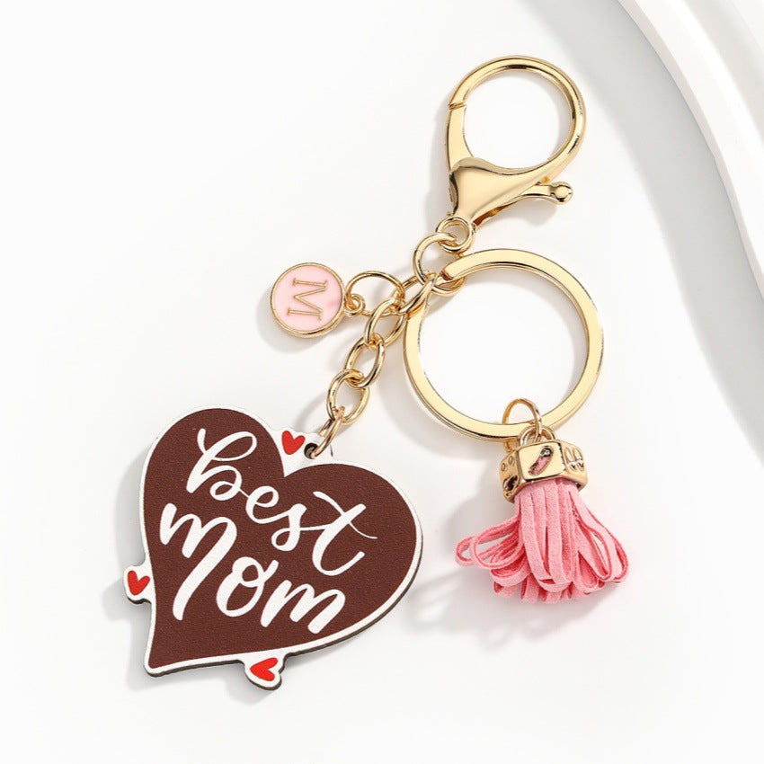 Buy Mothers Day Letter Tassel Keychain Pendant Mom Gift Idea global swanky 2