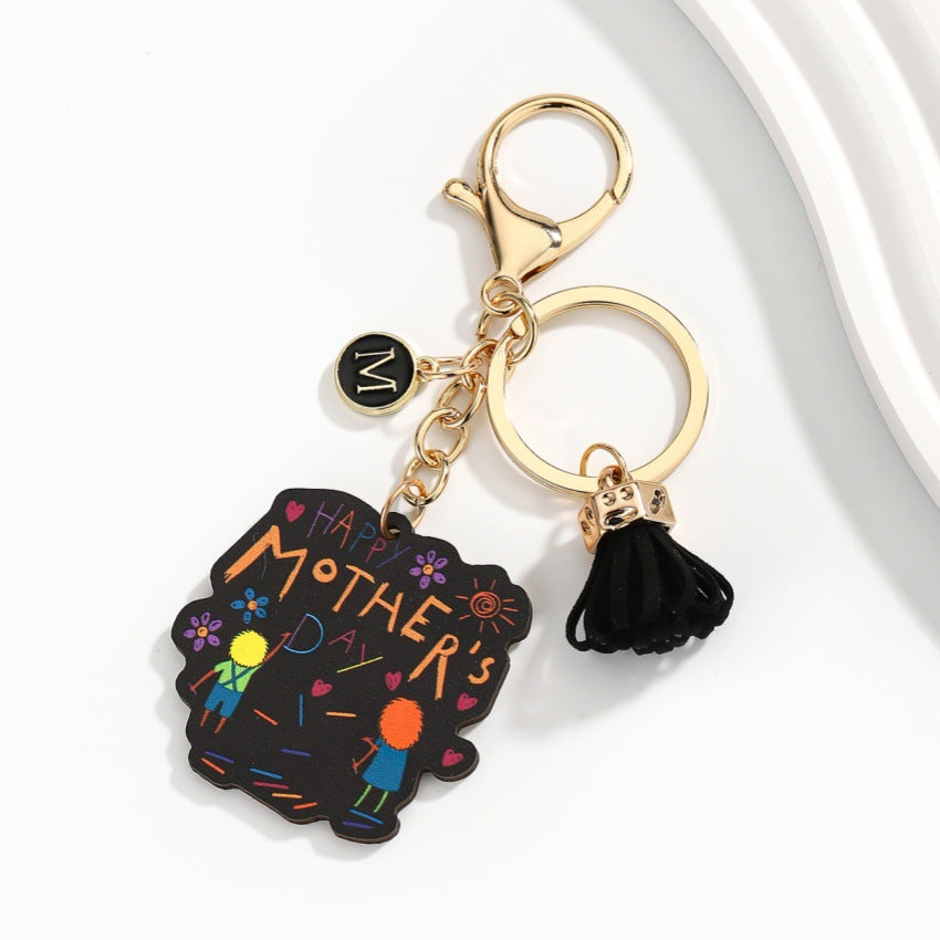 Buy Mothers Day Letter Tassel Keychain Pendant Mom Gift Idea global swanky 3