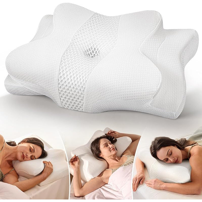 Buy Neck Pillow Relieves Pain for Cervical Support & Ease global swanky 3