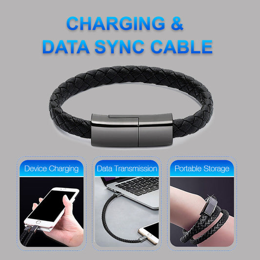 Buy New Bracelet Charger USB Cable for iPhone 14/13 Max & Micro globalswanky 01