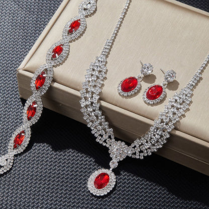 Buy New European & American Style Luxury Sapphire Necklace Set global swanky 2
