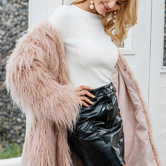 Buy New Haining Fur Coat Mid-length Style for Winter Fashion global swanky 1