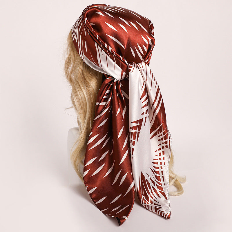 Buy Nordic-striped Silk Scarf for Women – Influencer Style Look global swanky 2