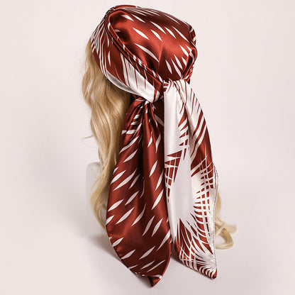 Buy Nordic-striped Silk Scarf for Women – Influencer Style Look global swanky 2