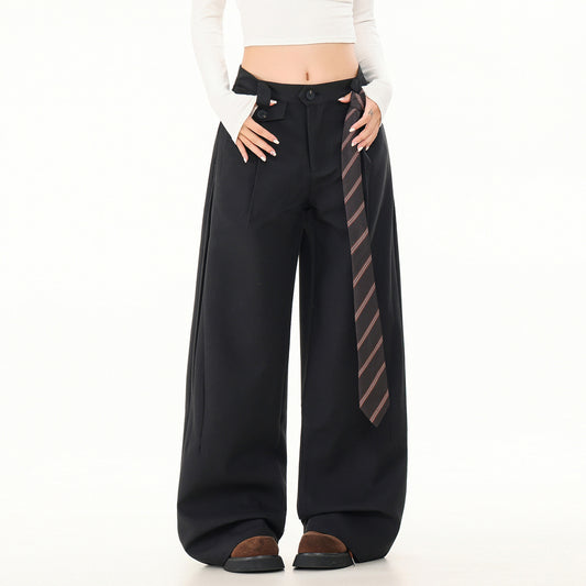 Buy Old-Money-Style Relaxed Wide-Leg Linen Casual Dress Pants global swanky 1