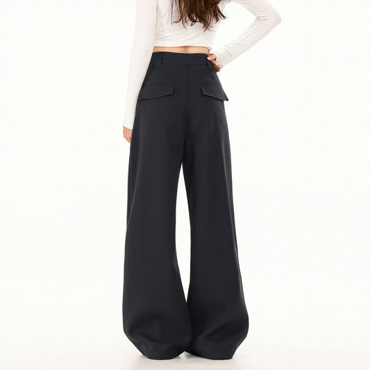 Buy Old-Money-Style Relaxed Wide-Leg Linen Casual Dress Pants global swanky 3