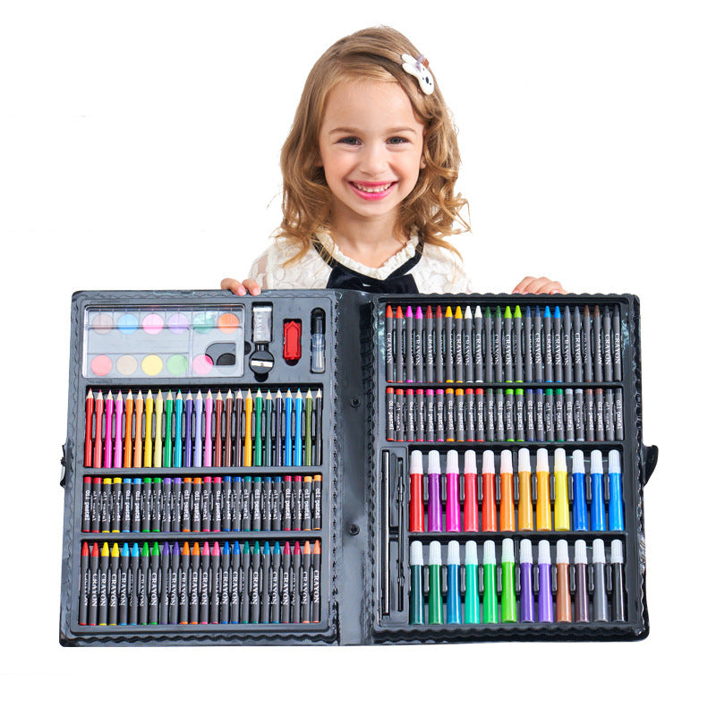Buy Painting Set with Oil Pastel Brushes and Watercolor Pens global swanky 1