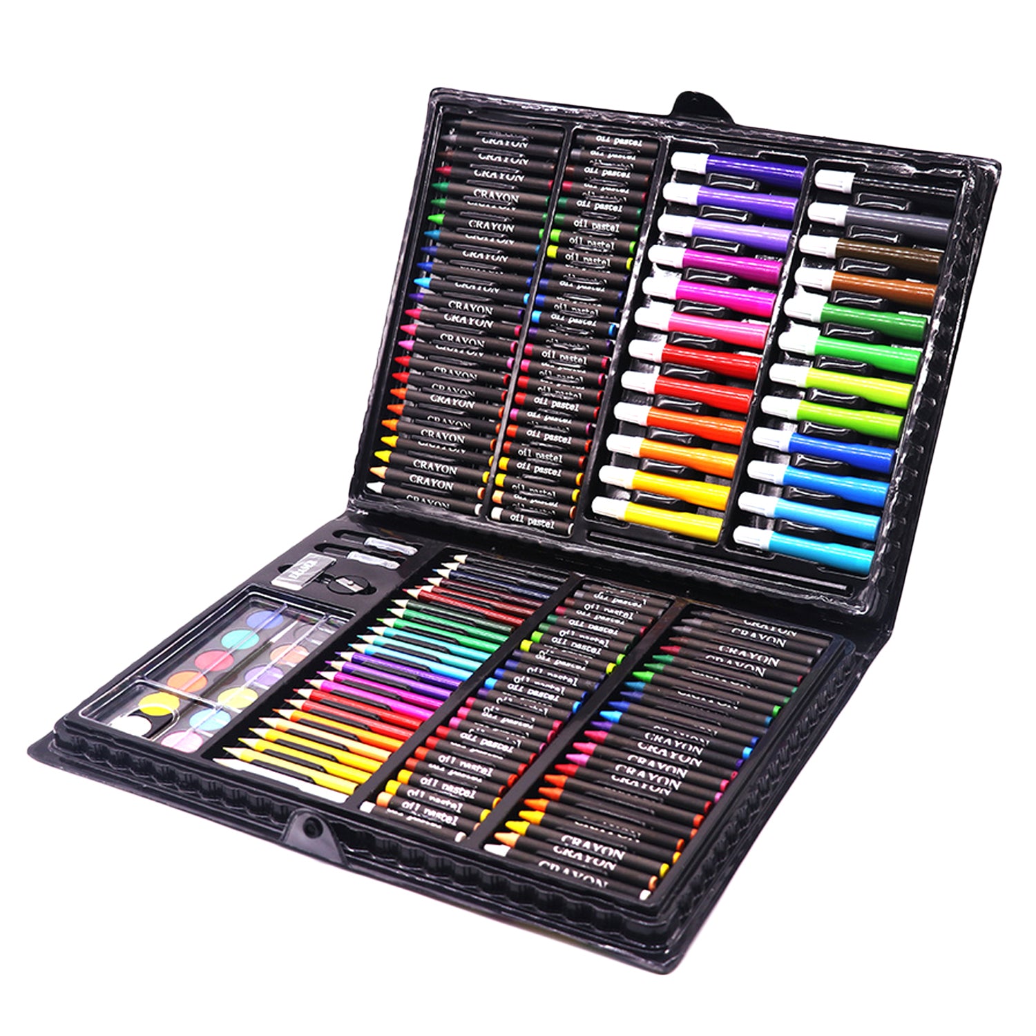 Buy Painting Set with Oil Pastel Brushes and Watercolor Pens global swanky 3