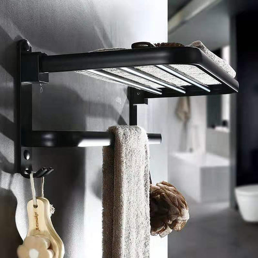 Buy Perforated Space Aluminum Bathroom Folding Shelf Storage globalswanky 04