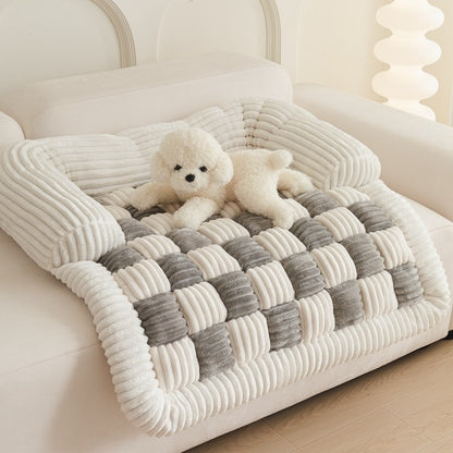 Buy Pet Chessboard Grid Kennel Pad Autumn Winter Warm Square global swanky 2
