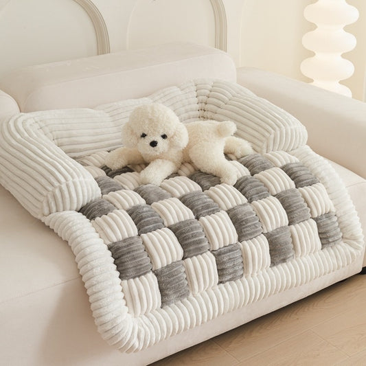 Buy Pet Chessboard Grid Kennel Pad Autumn Winter Warm Square global swanky 2