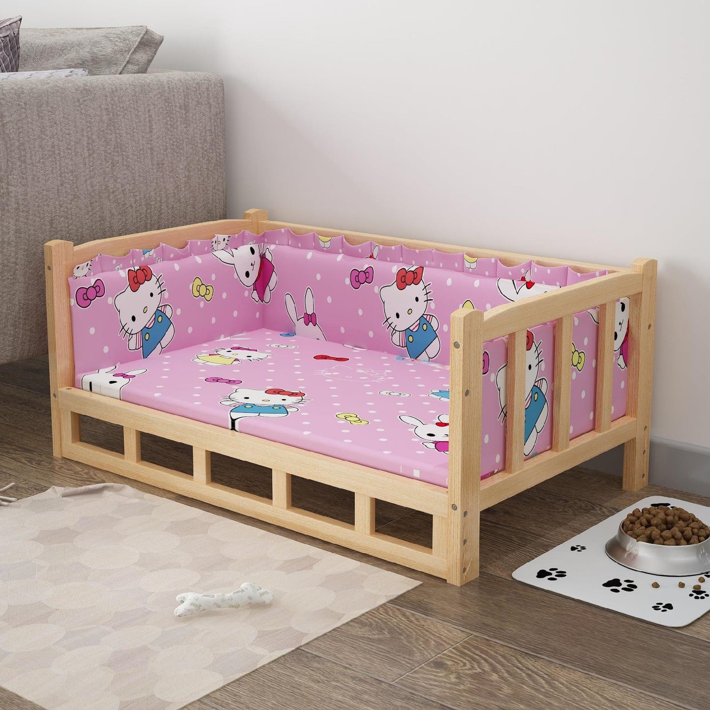 Buy Pet Dog Bed – Summer Wooden Bed for Small and Large Dogs global swanky 3