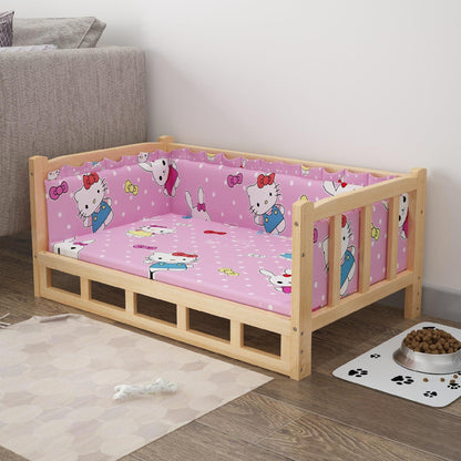 Buy Pet Dog Bed – Summer Wooden Bed for Small and Large Dogs global swanky 3