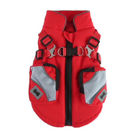 Buy Pet Winter Cotton Dog Clothes Zipper Jacket Warm Outfit globalswanky 03